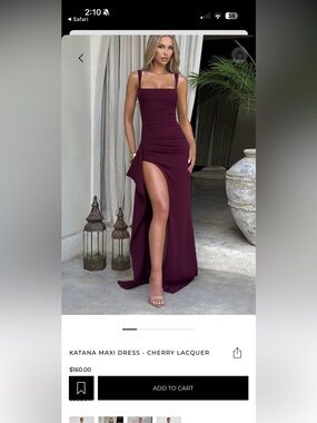 NWT Babyboo Katana Maxi Dress in Cherry Laquer (Women)